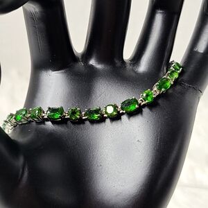 Russian Chrome Diopside Tennis Bracelet